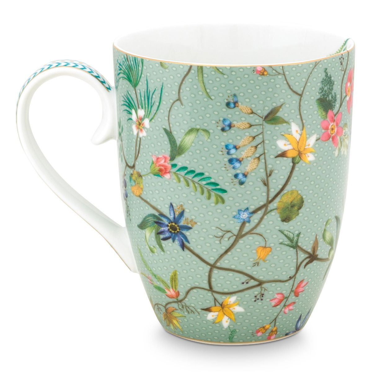 Mug Large Jolie Flowers Blue 350ml