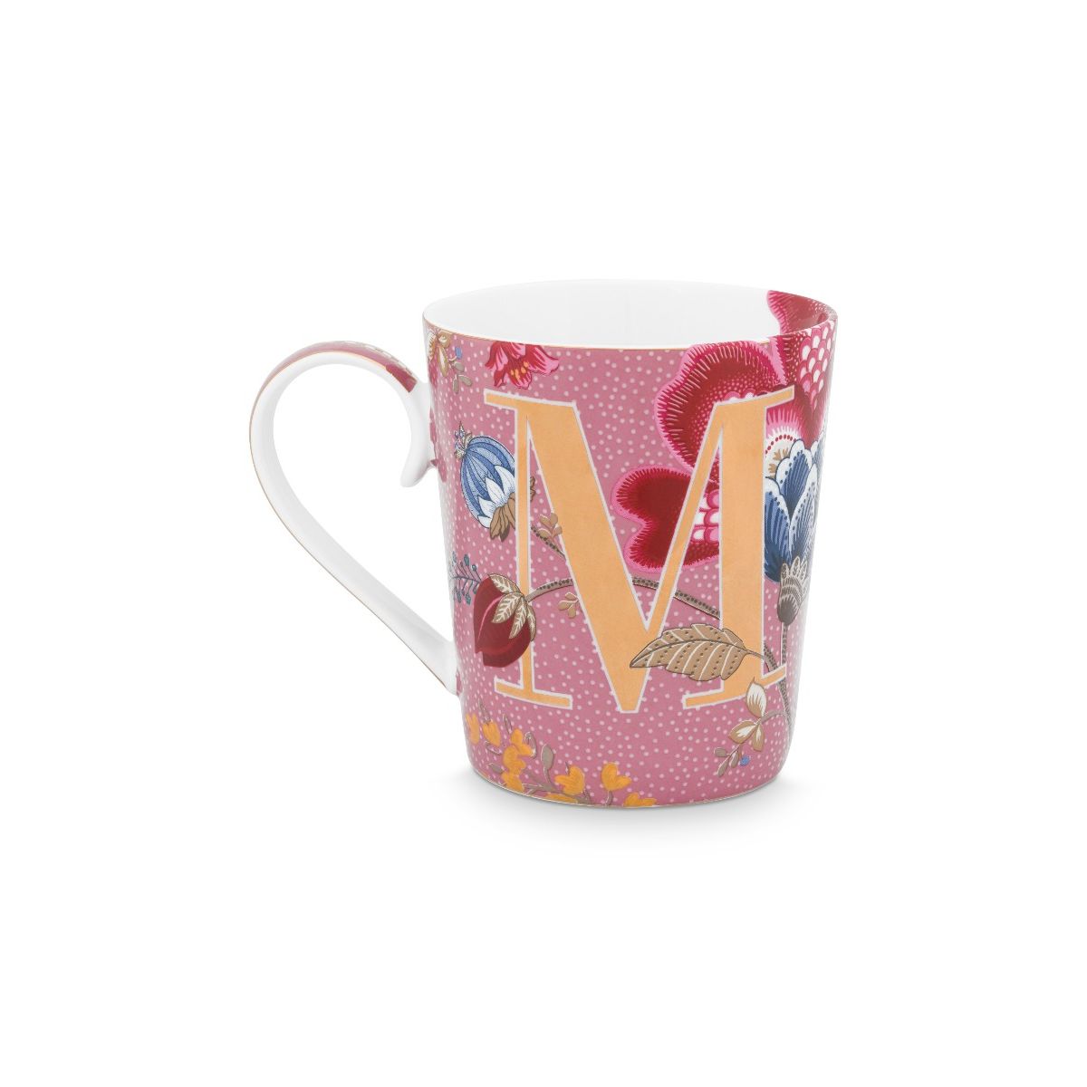 PIP STUDIO Alfabet kop Floral Fantasy Pink "M" 350ML