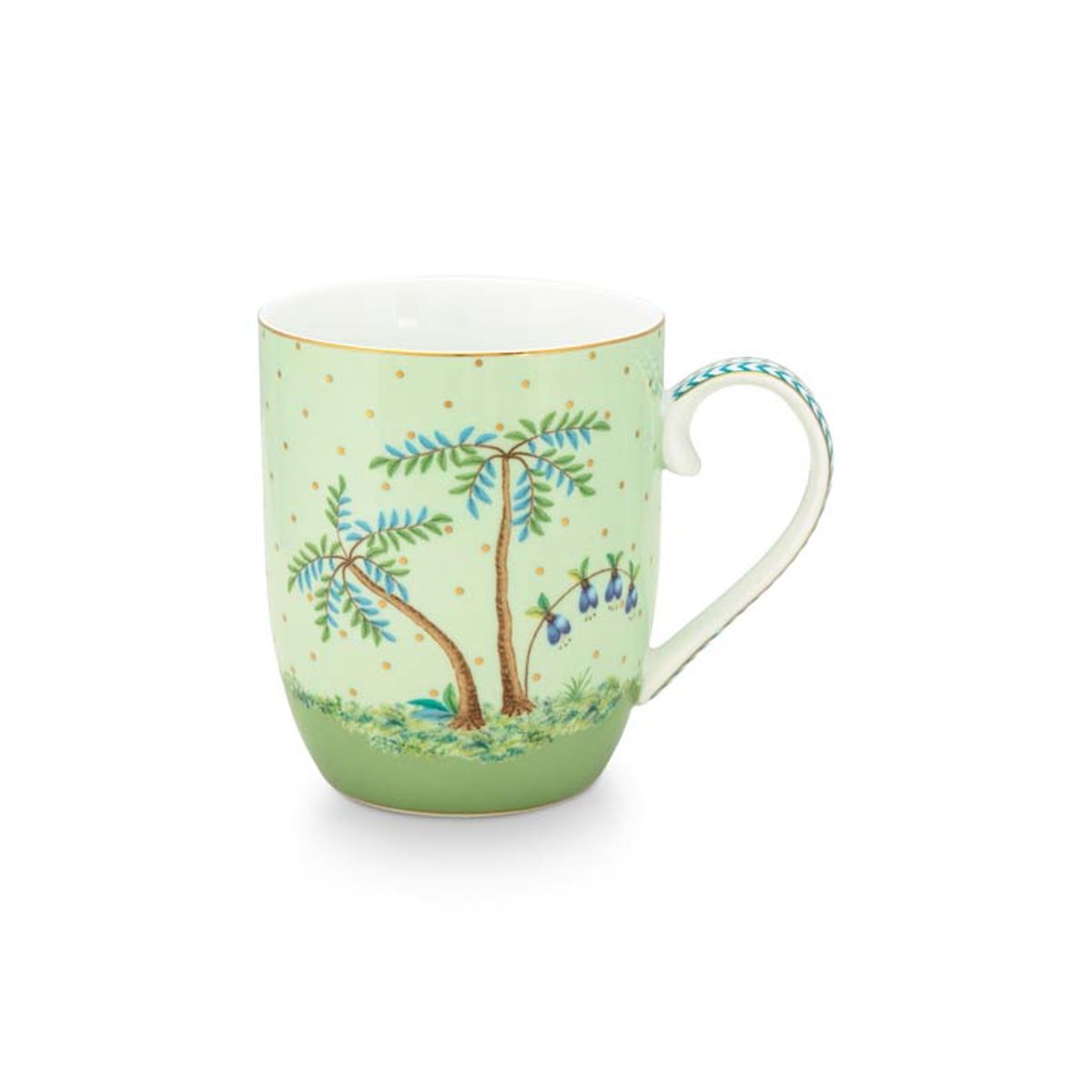 Mug Small Jolie Gold Dots Green 145ml