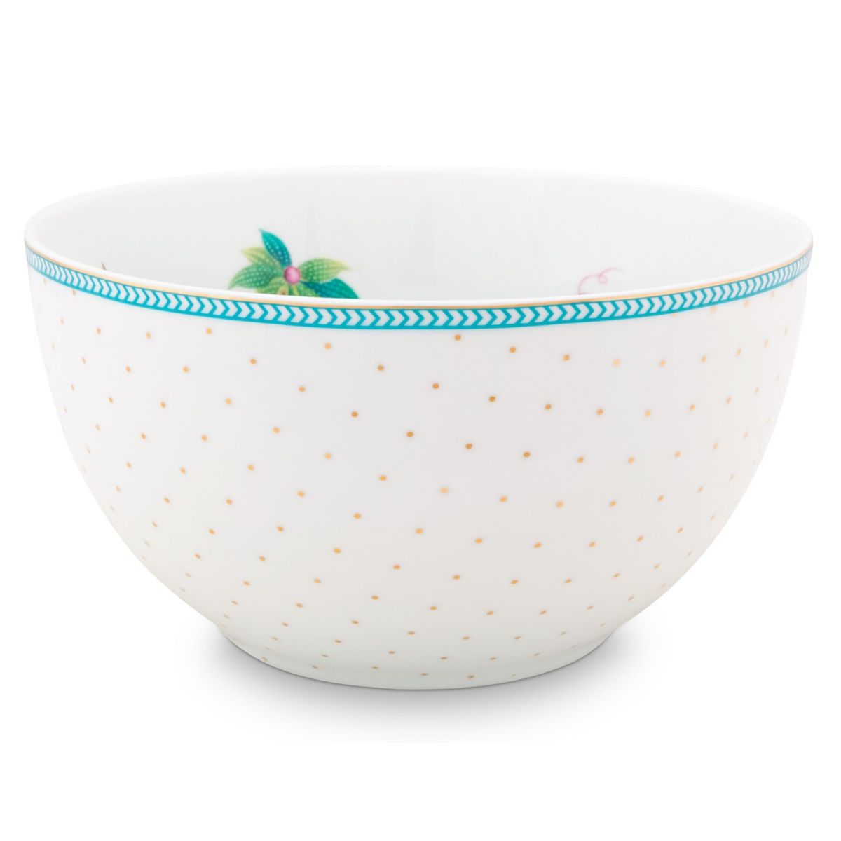 Bowl Jolie Flowers Dots Gold 15cm