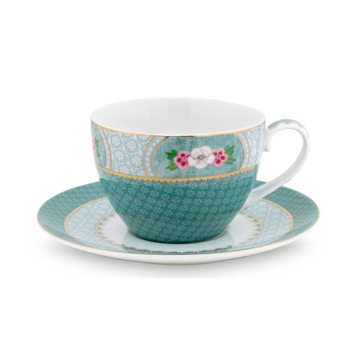 Cup & Saucer Blushing Birds Blue 280ml