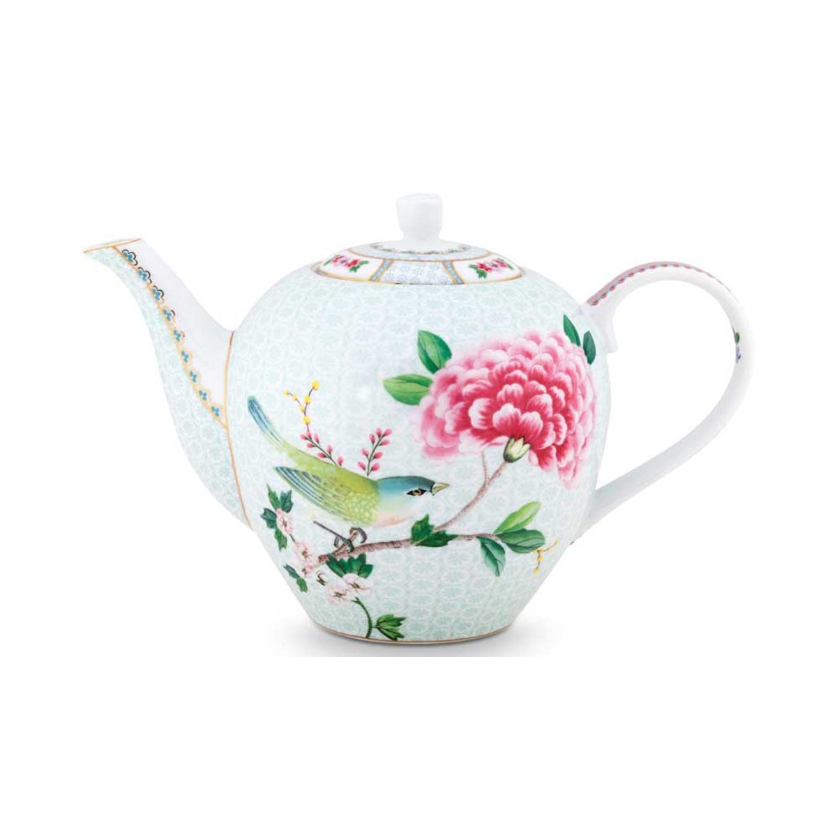 Tea Pot Large Blushing Birds White 1.6ltr