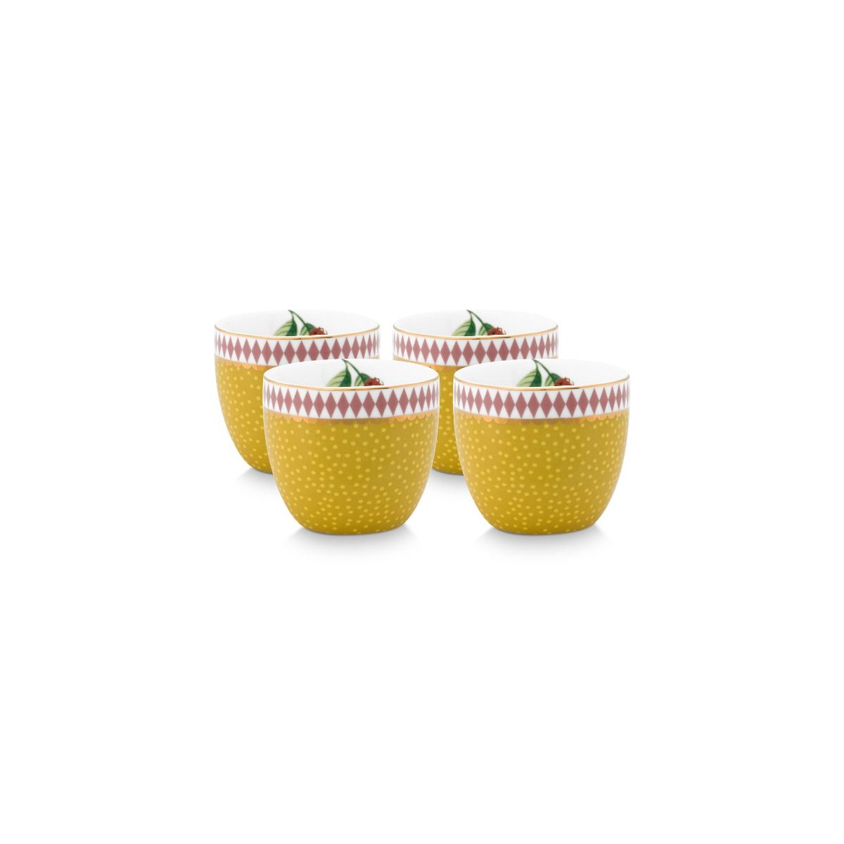 Set/4 Egg Cups La Majorelle Yellow