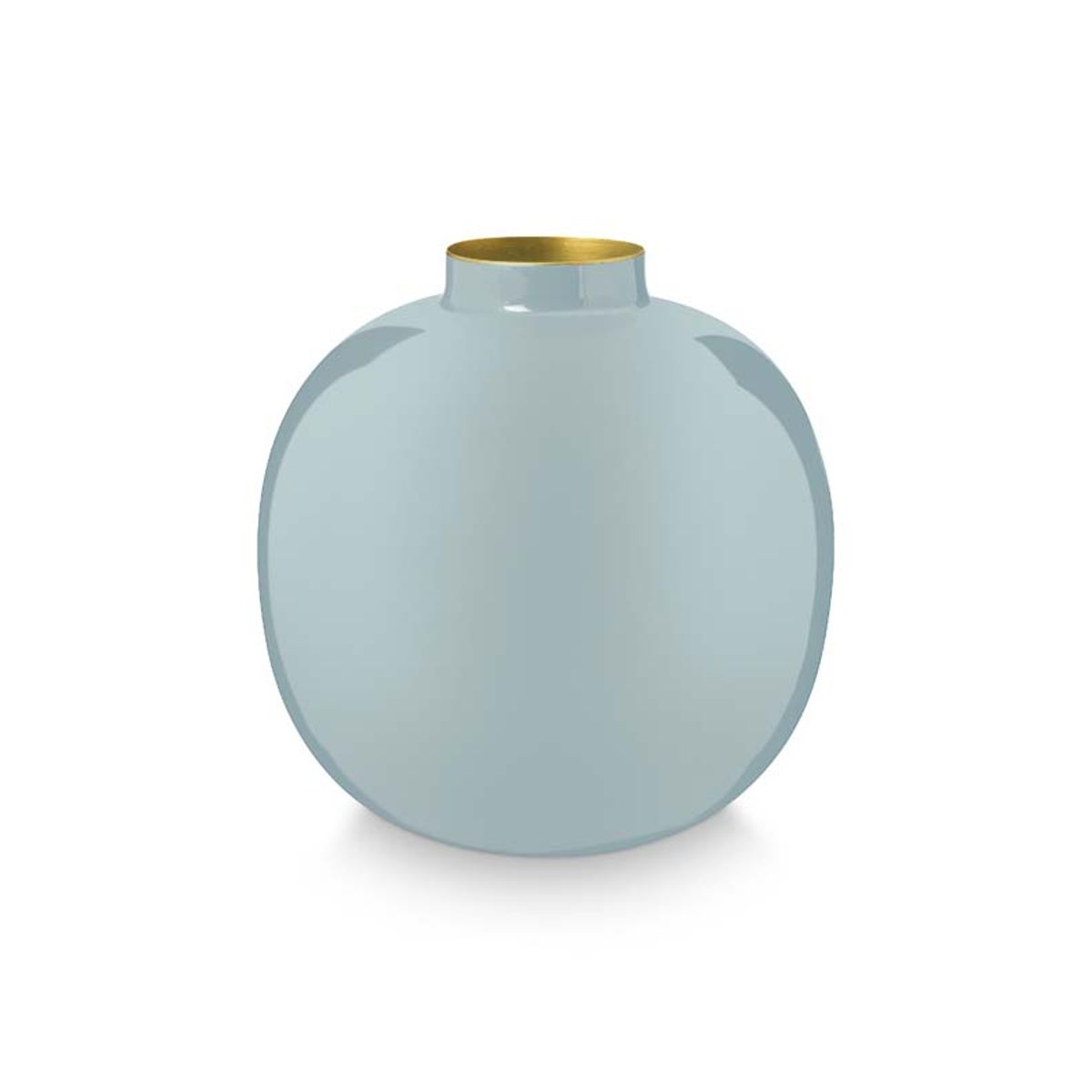 Vase Metal Light Blue 23cm