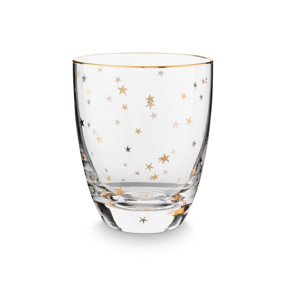 Water Glass Stars Gold 360ml