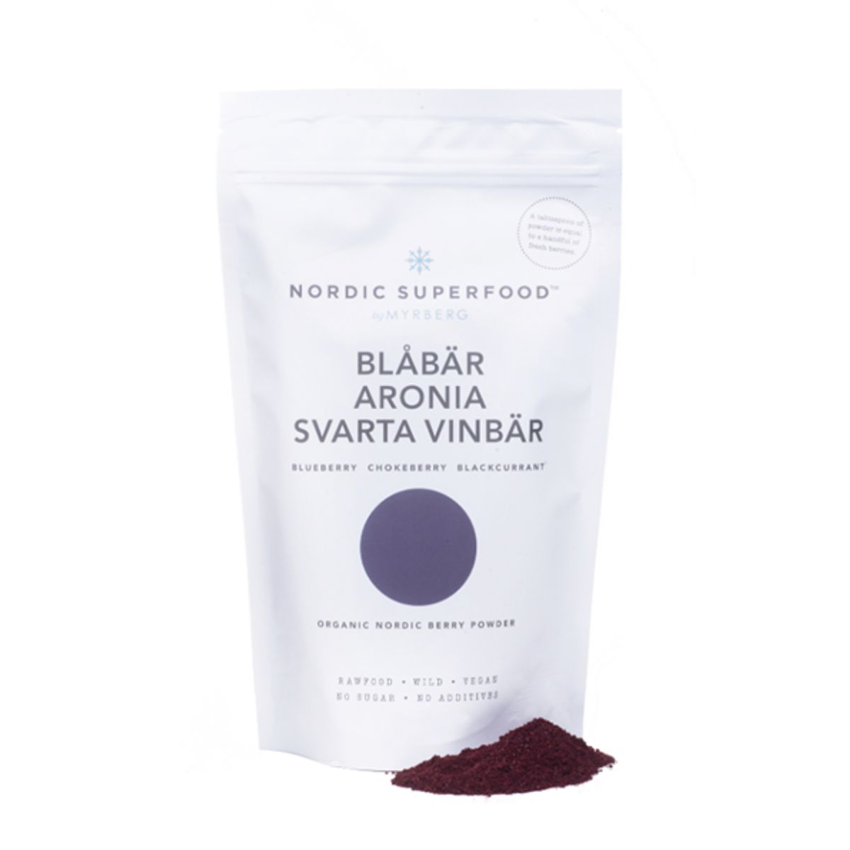 Nordic Superfood, Berry Powder, Blue Berry, 80 gram