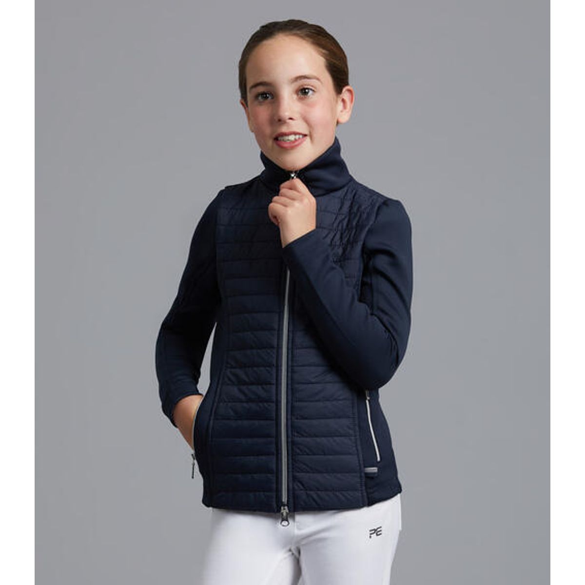 Premier Equine Mini Elena ridejakke til børn - Navy, 5-6 år