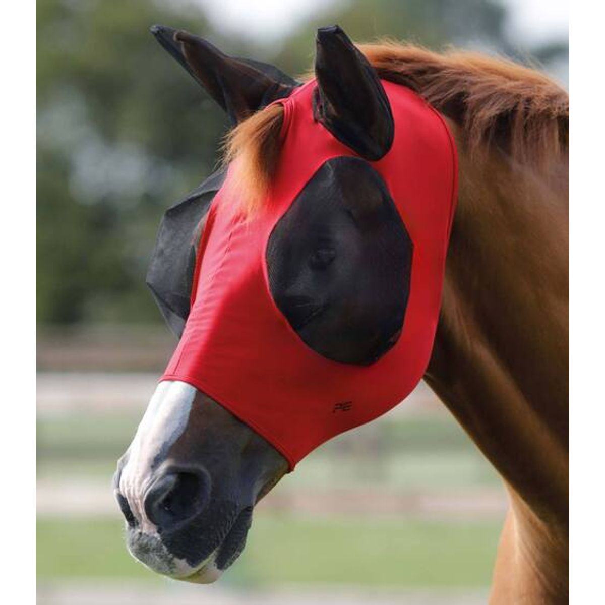 Premier Equine Comfort Lycra insektmaske - Rød - XL