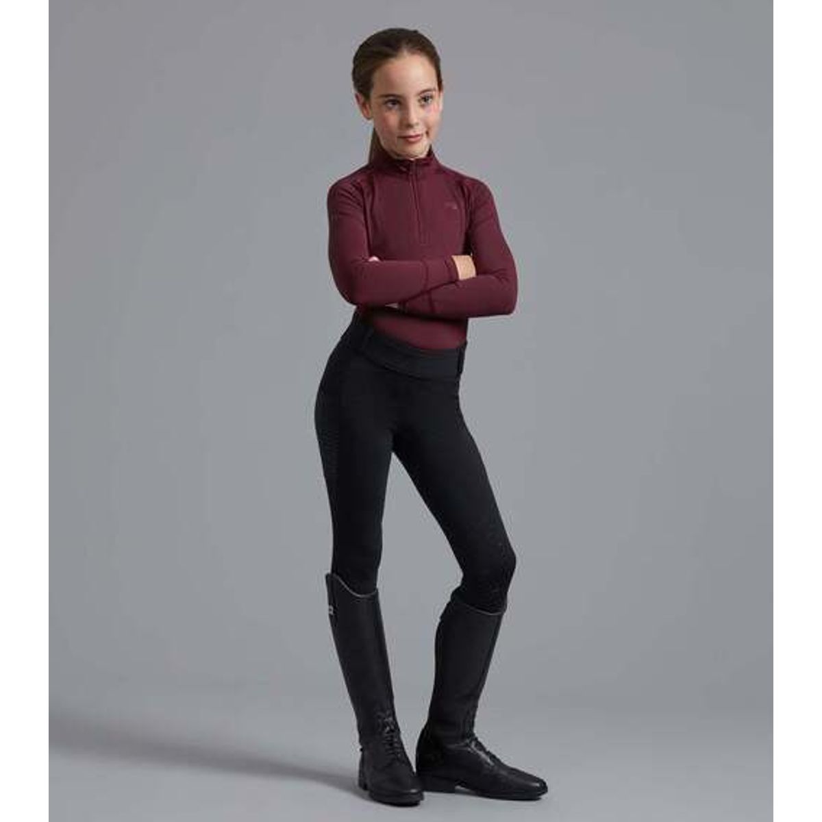 Premier Equine Concerto ridetights til piger - Jet Black, 5-6 år