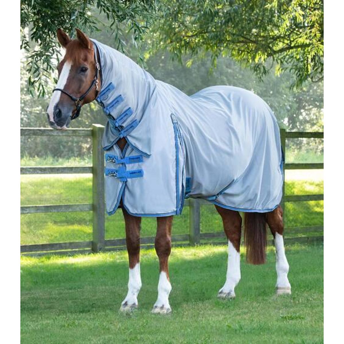 Premier Equine Combo Mesh Air insekt dækken - Blå - 6,3" (140cm)