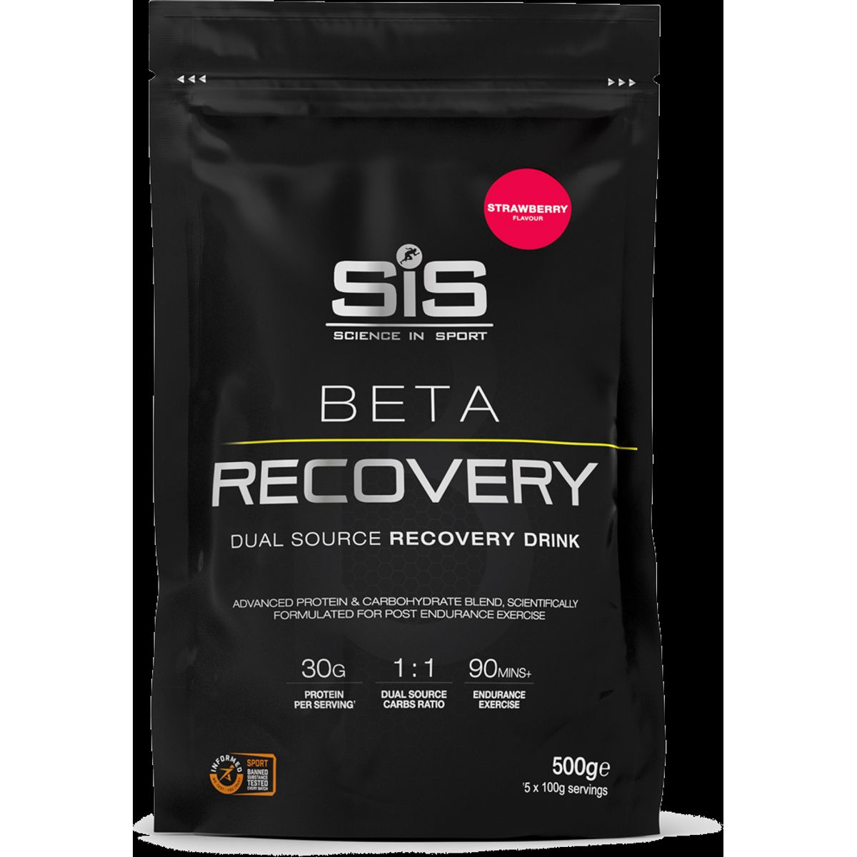 SIS Beta Fuel Recovery Strawberry Powder - 500g