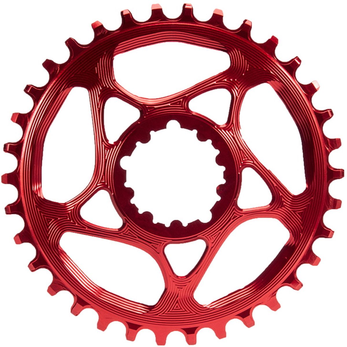 AbsoluteBlack Chainring Direct Mount Singlespeed 36T - Round - SRAM - Rød