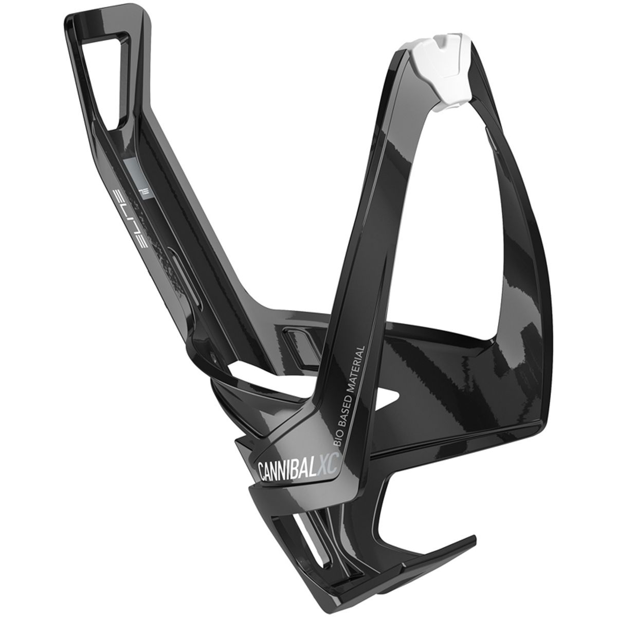 Elite Bottle Cage Cannibal XC Bio Based Dunkholder - Black Glossy