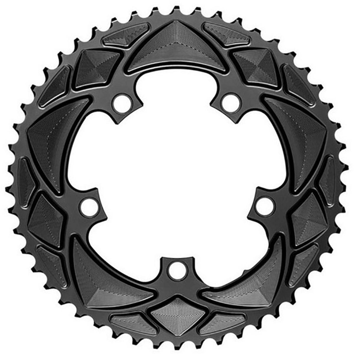 AbsoluteBlack Chainring - 36T Ø110 mm (Shimano Asymmetric) (2x10/11) - Sort