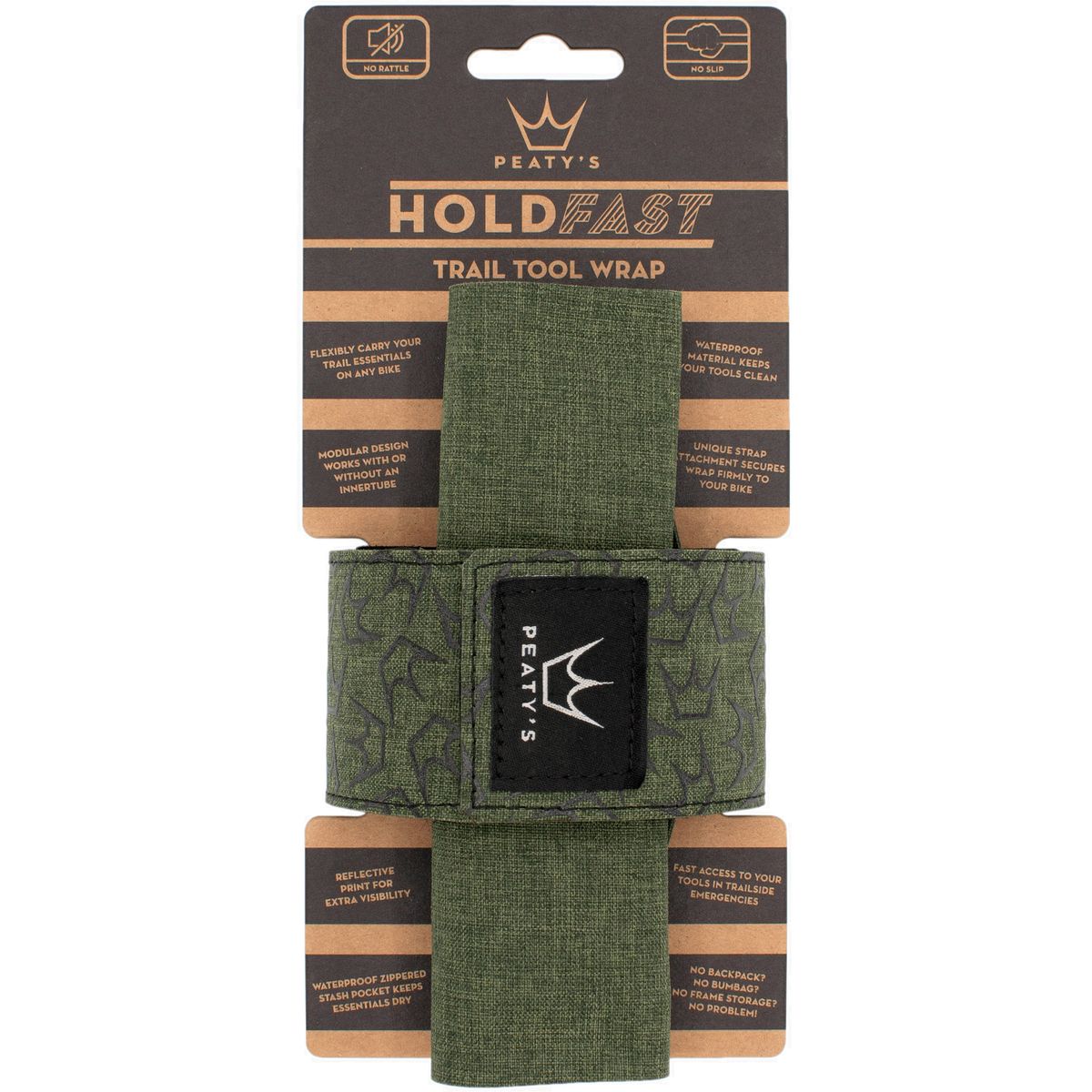 Peaty's HoldFast Trail Tool Wrap - Moss Green