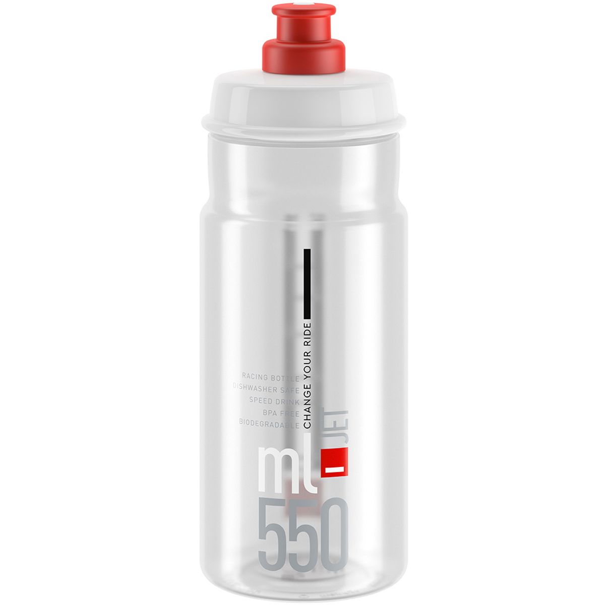 Elite JET Drikkedunk - 550ml - Clear/Rød