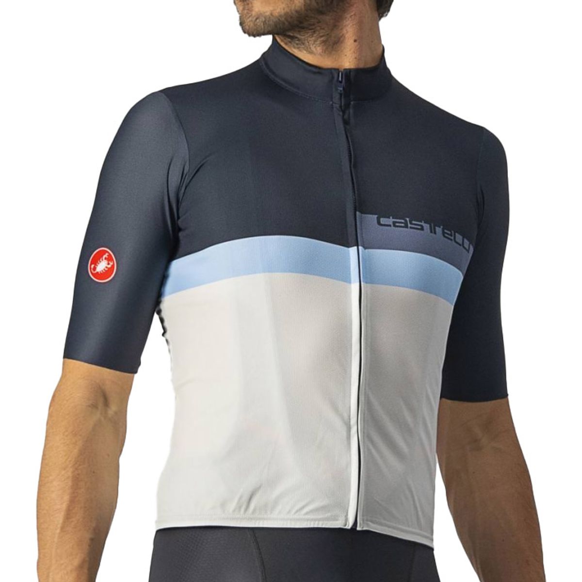 Castelli A BLOCCO JERSEY - Blå/Hvid