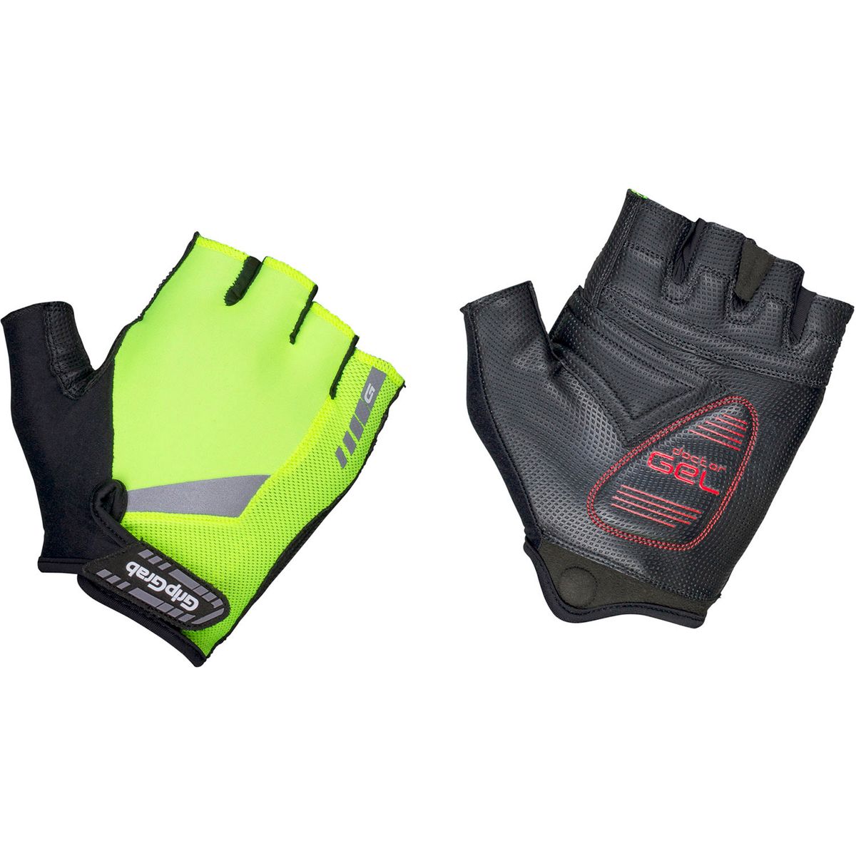 GripGrab ProGel Hi-Vis Polstret Kortfingret Handske - Hi-Vis Gul