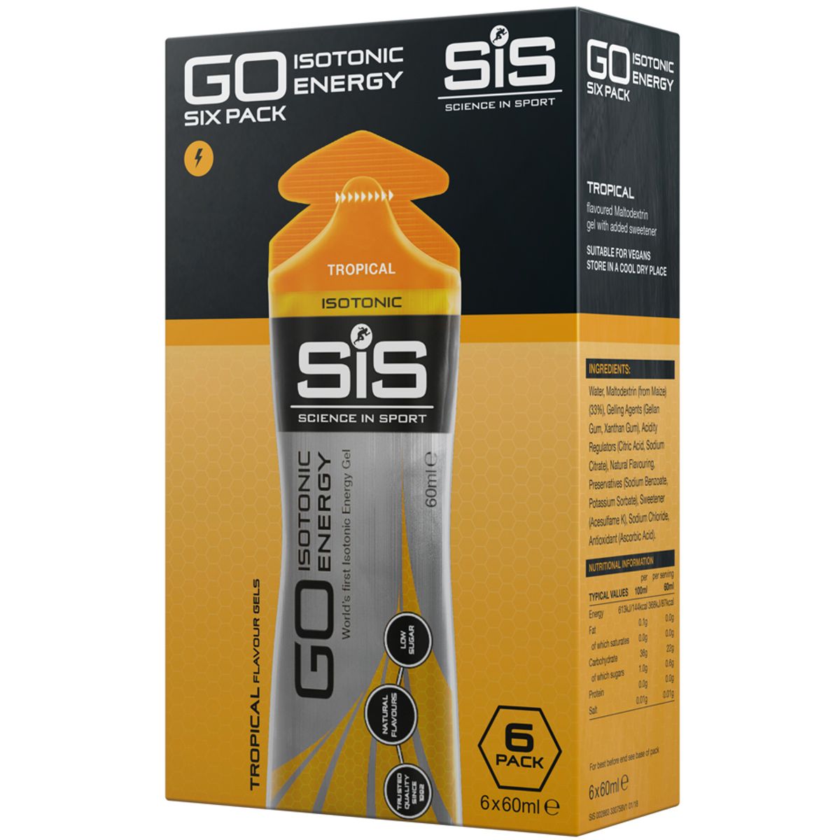 SIS Go Isotonic Energy Gel Tropical - 6x60ml