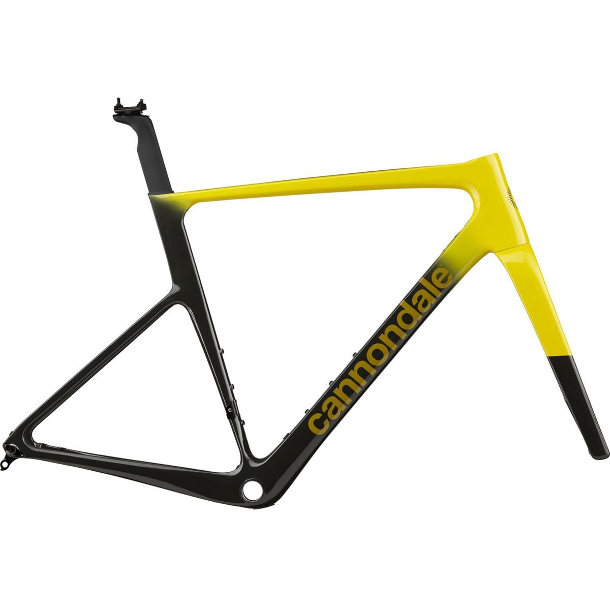 Cannondale SuperSix EVO HiMod Frameset 2023 - Sort/Gul