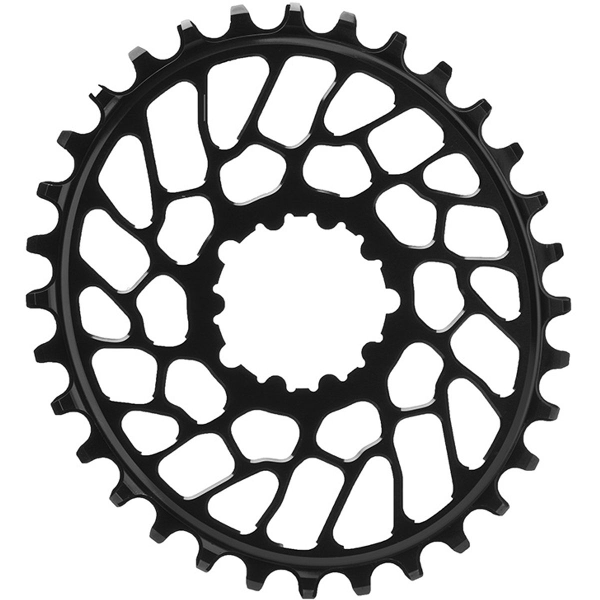 AbsoluteBlack Chainring Direct Mount Singlespeed 30T - (1x10/11/12) Oval (SRAM) - Sort