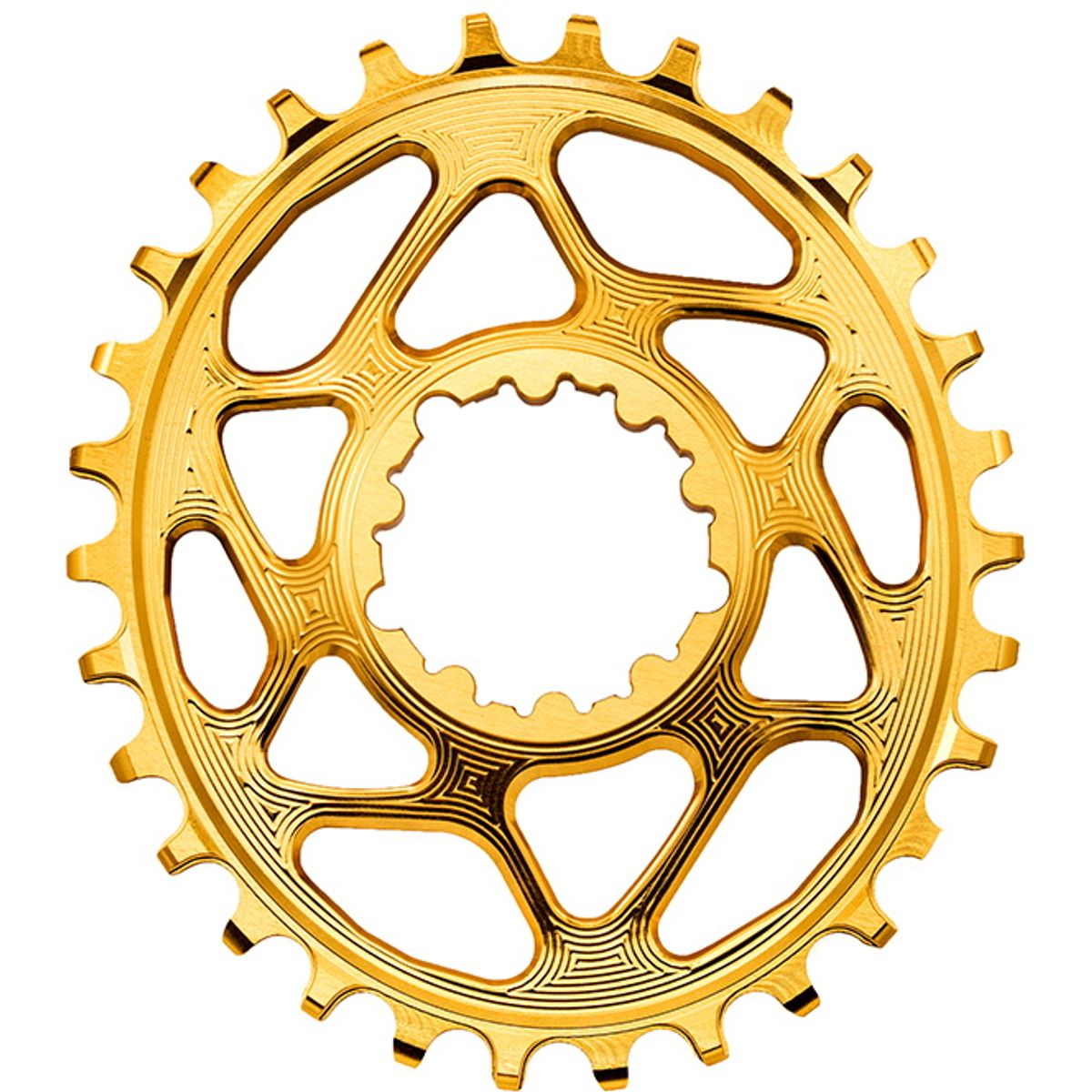 AbsoluteBlack Chainring Direct Mount Singlespeed 32T - Oval - SRAM (Boost) - Guld