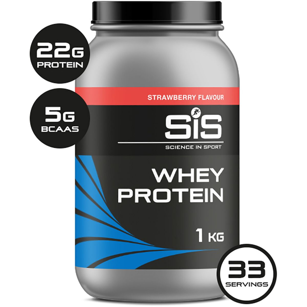 SIS Whey Protein Powder - Jordbær - 1kg