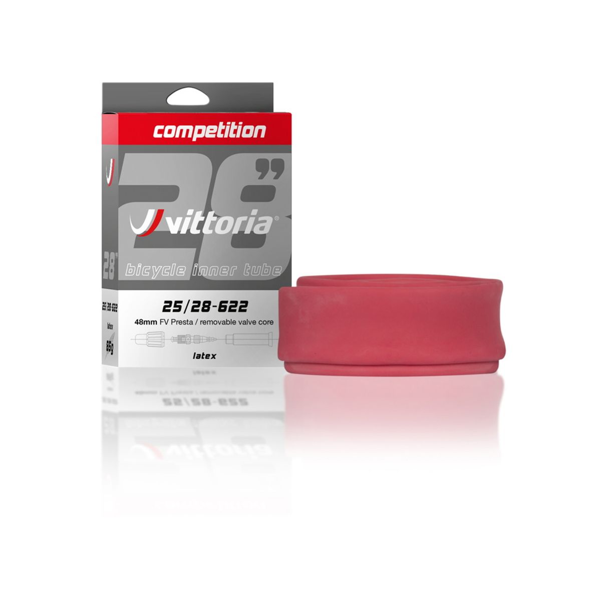 Vittoria Competition Latex Slange 700x25-28c - Presta 48mm