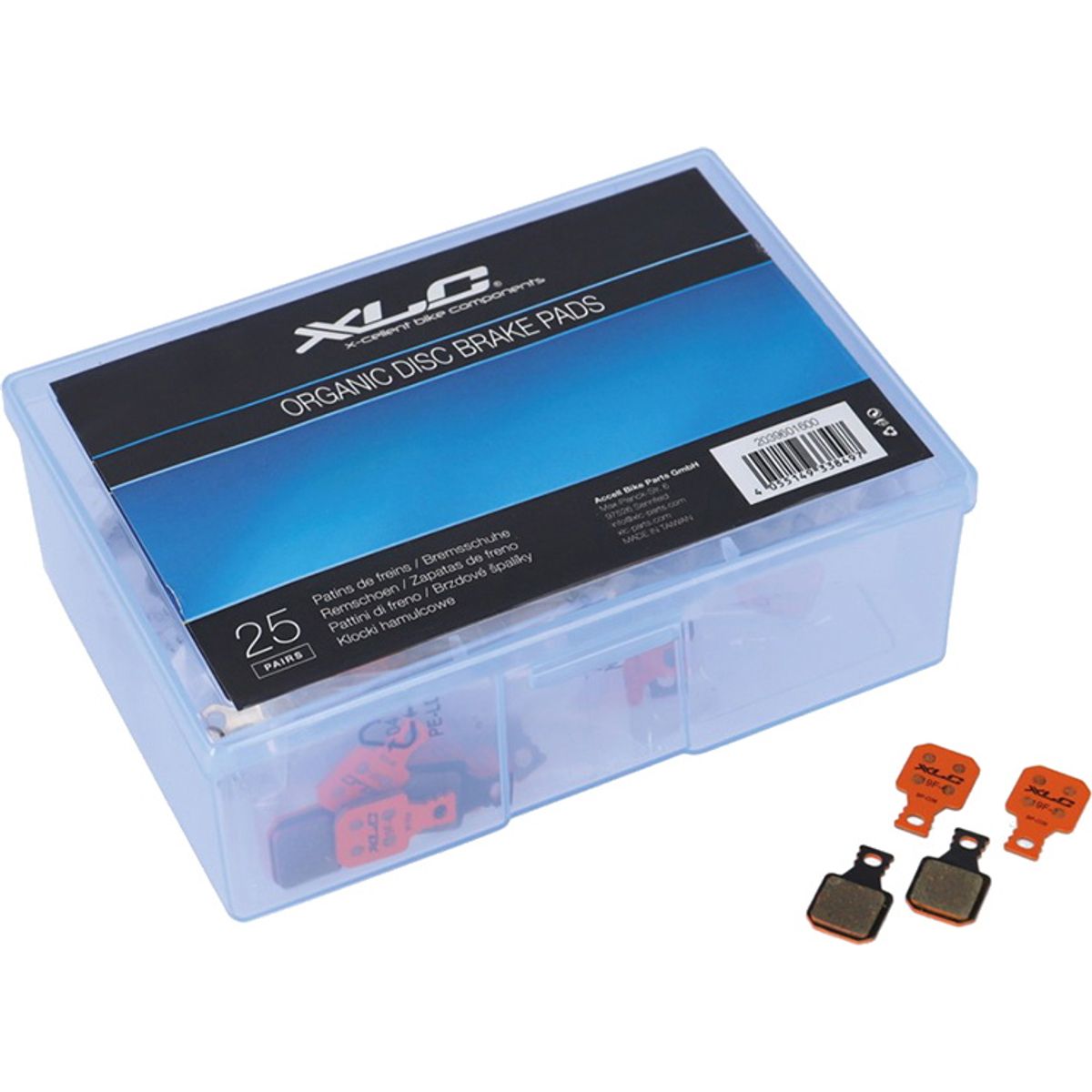 XLC Disc Brake Pads (Bremseklodser) - BP-O20 - Shimano/TRP/ZEE/Slate/Zurich - Organisk (Resin)