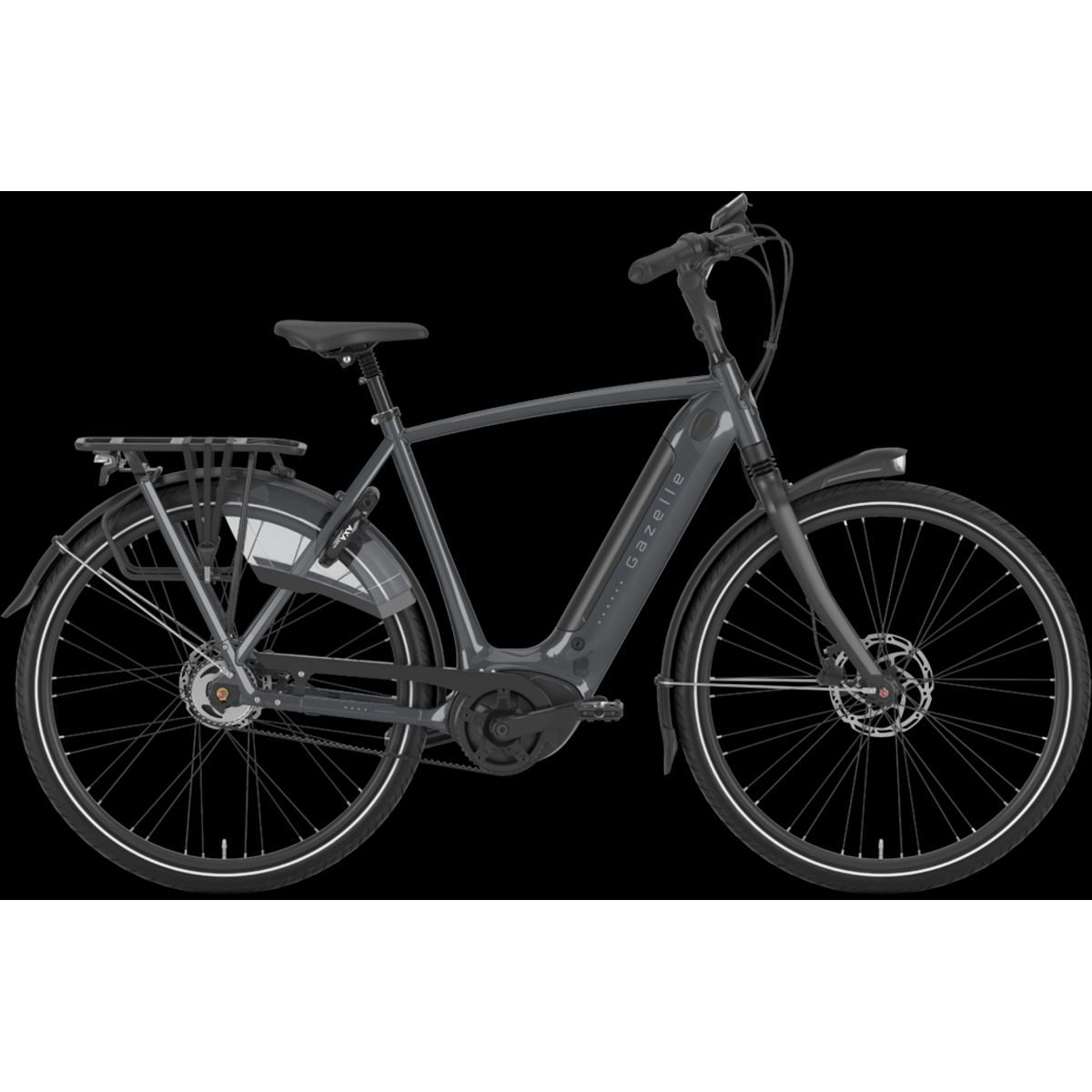 Gazelle GRENOBLE C5 HMB Belt 500wh Herre 2022 - Grå