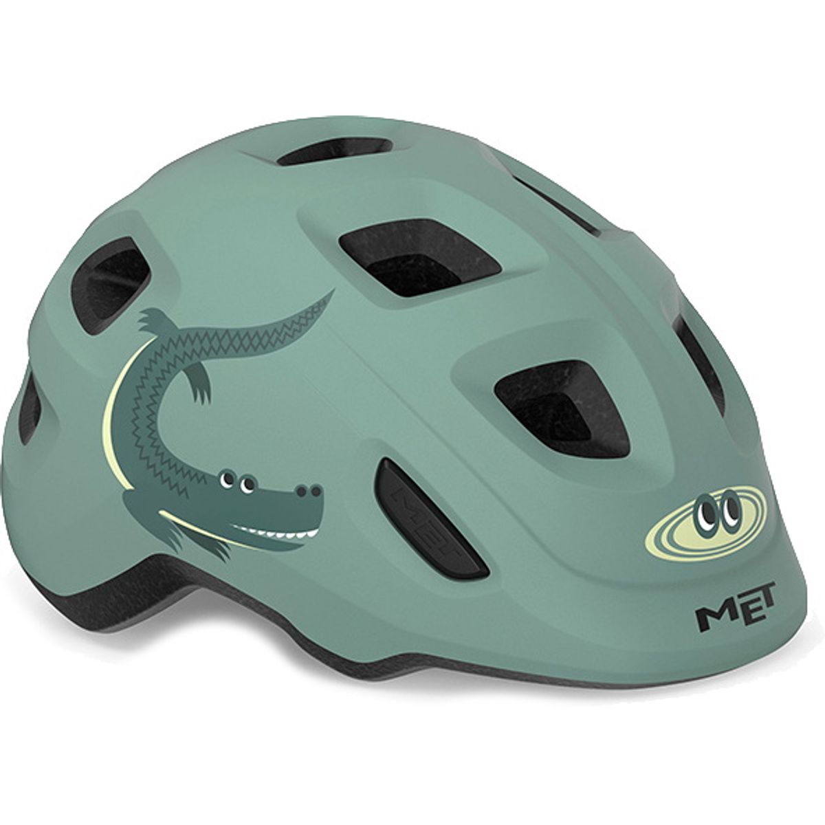 MET Helmet Hooray "Green Buckle" - Teal Crocodile