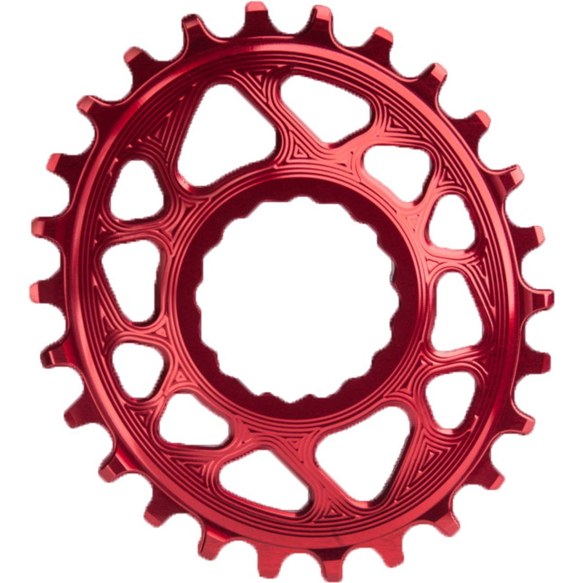 AbsoluteBlack Chainring Direct Mount Singlespeed 34T - (1x10/11/12) Oval (RaceFace) - Rød