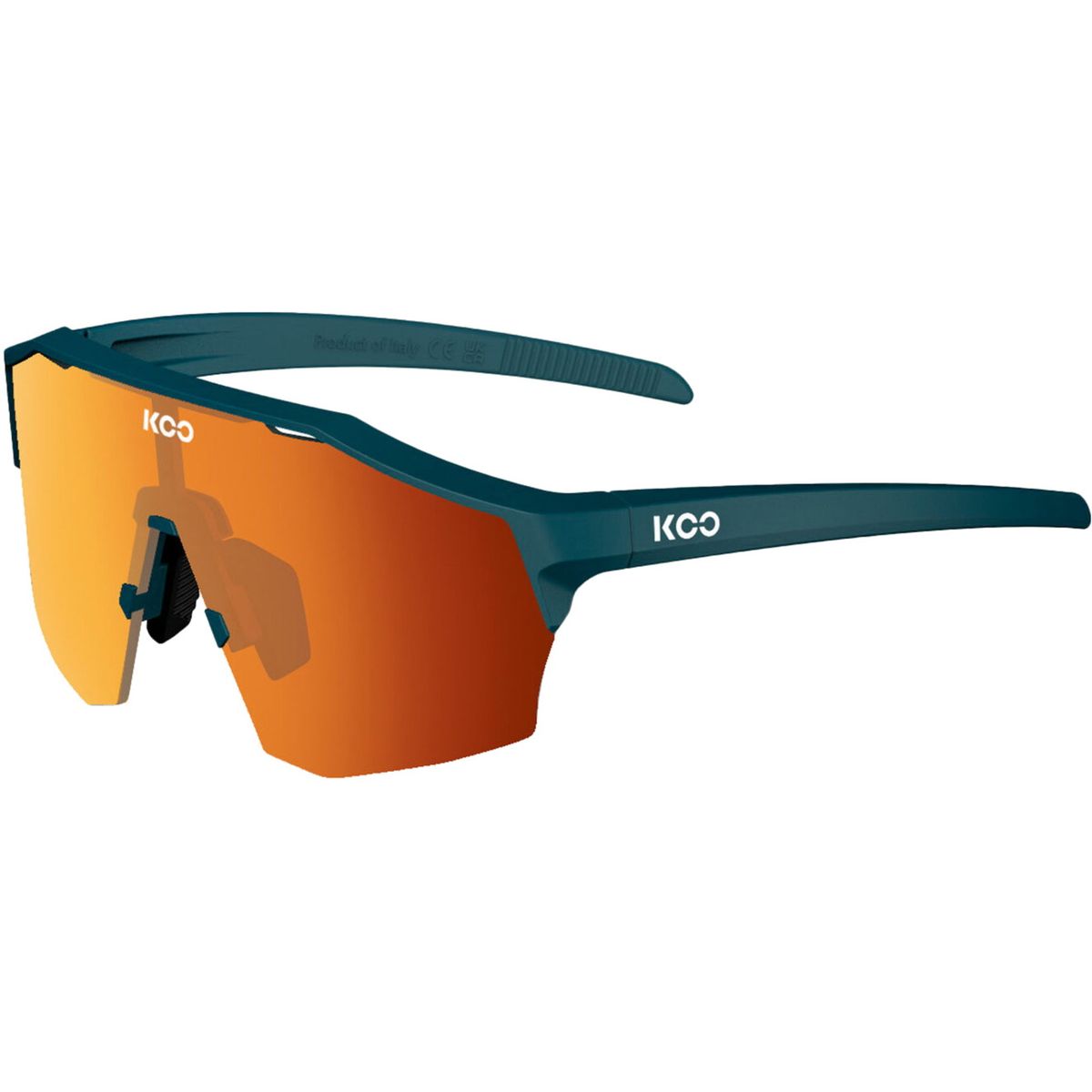 KOO Alibi Cykelbriller - Fotokromisk - Dark Blue Matt / Red Photochromic