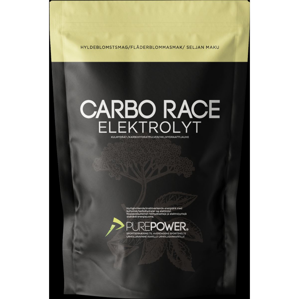 Purepower Carbo Race Elektrolyt Hyldeblomst - 1kg