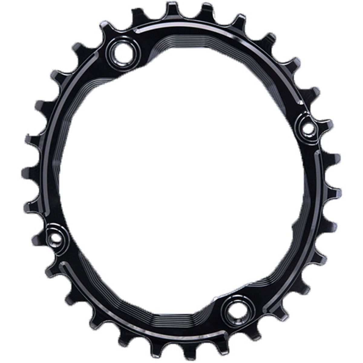 AbsoluteBlack Chainring Singlespeed 32T Ø104 mm - (1x10/11/12) Oval - Sort