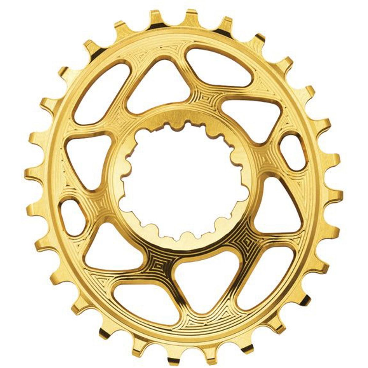 AbsoluteBlack Chainring Direct Mount Singlespeed 34T - Oval - Shimano - Guld