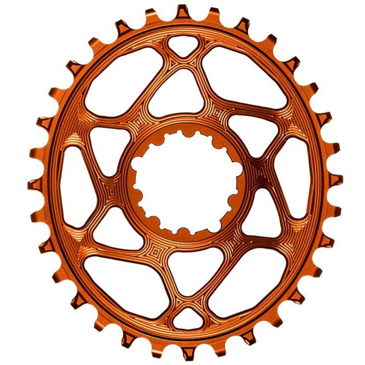 AbsoluteBlack Chainring Direct Mount Singlespeed 32T - Oval - SRAM (Boost) - Orange