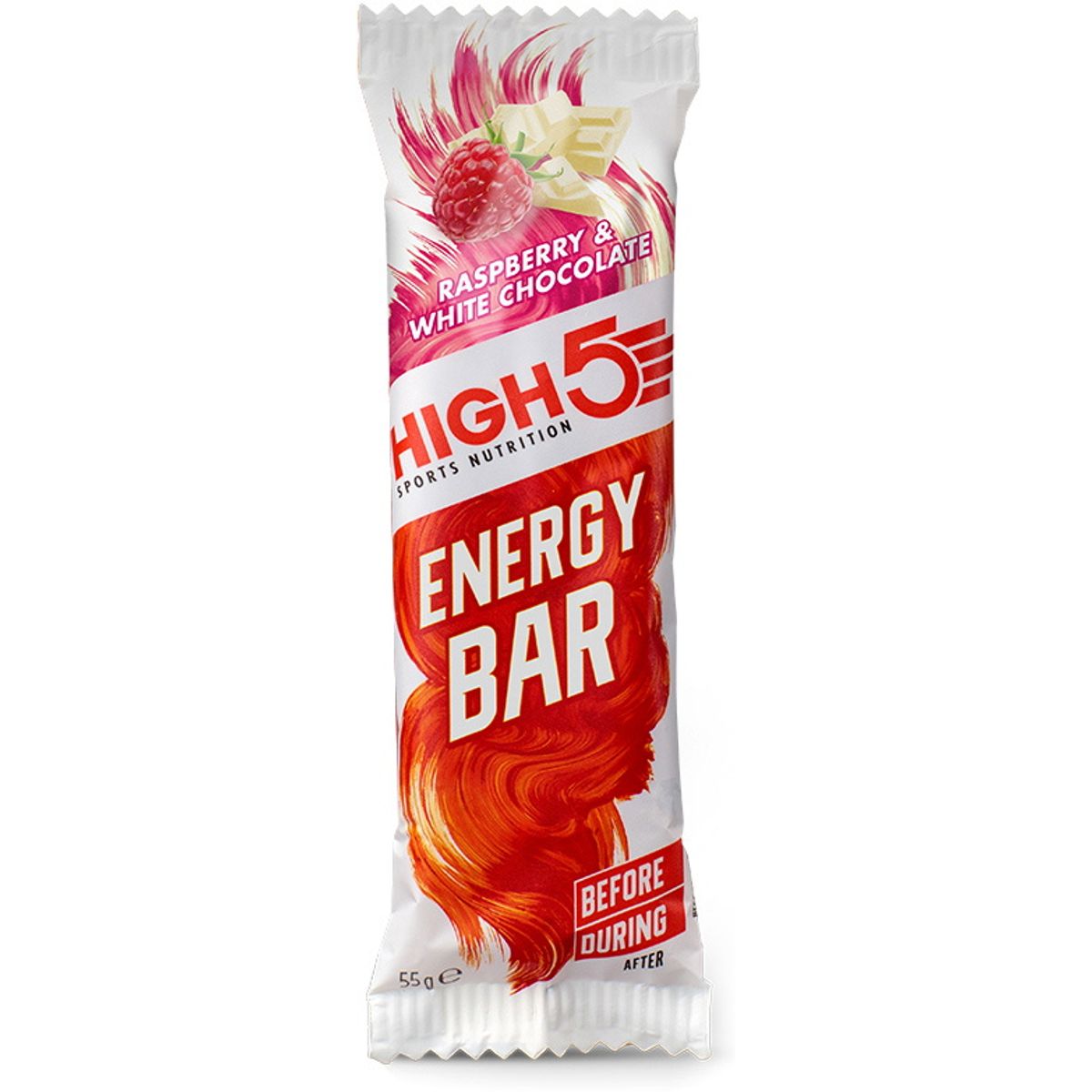 High5 Energy Bar 55g - Raspberry Hvid Chokolade