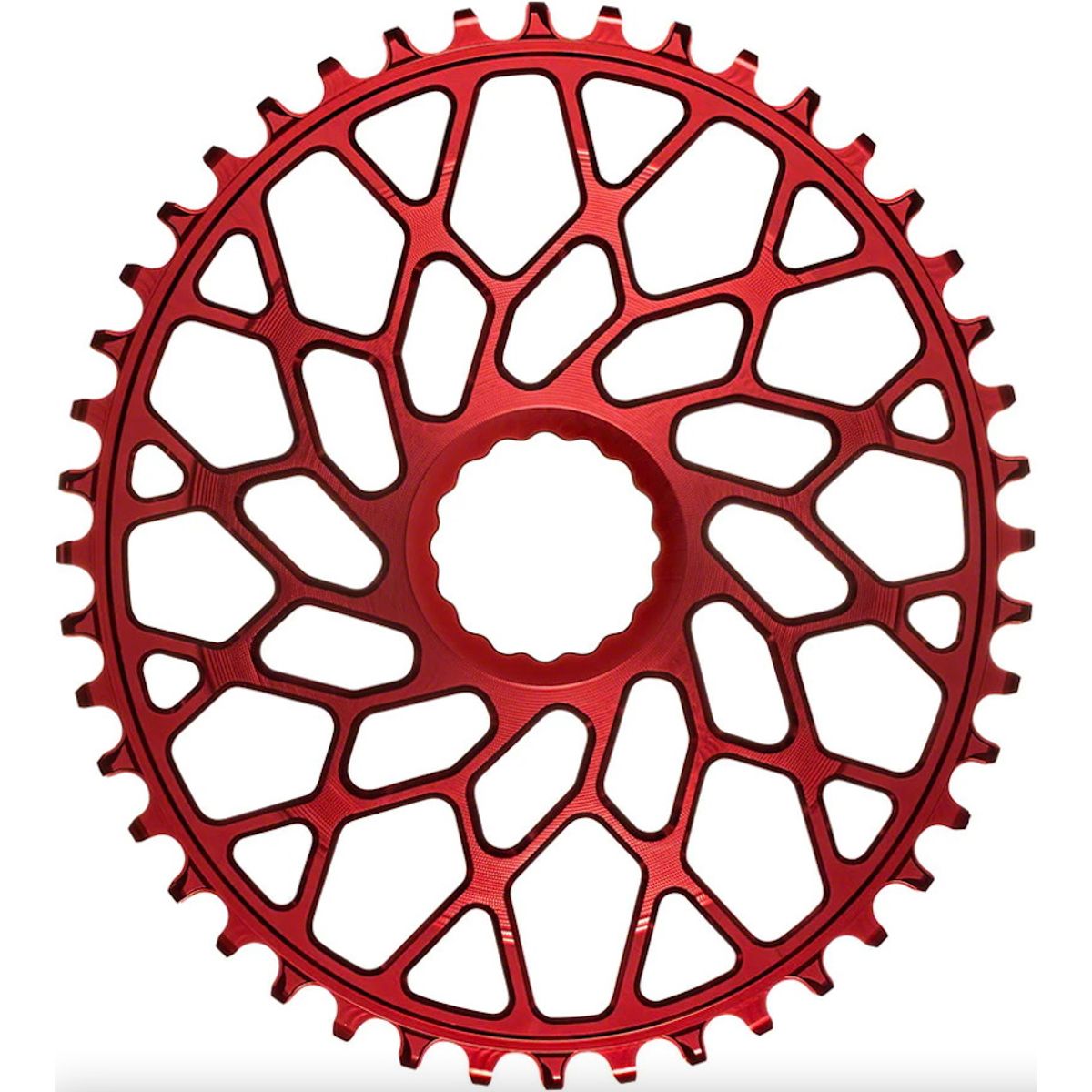 AbsoluteBlack Chainring Direct Mount Singlespeed 42T - (1x10/11/12) Oval (Easton) - Rød