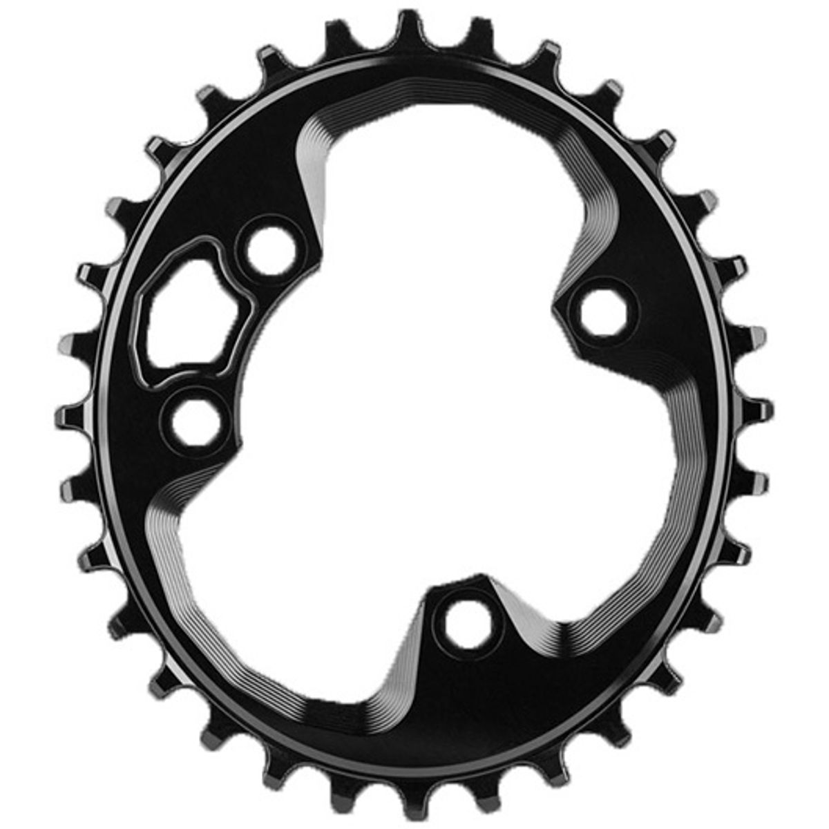 AbsoluteBlack Chainring Singlespeed 30T Ø76 mm - (1x10/11/12) Oval - Sort