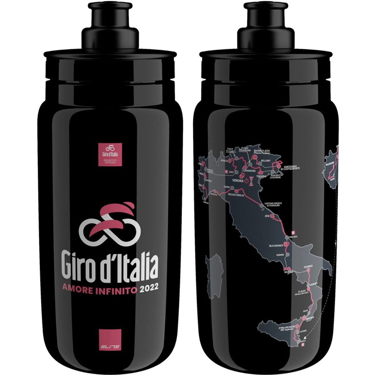 Elite FLY Teams 2022 - Giro d'Italia Black Map Drikkedunk - 550ml