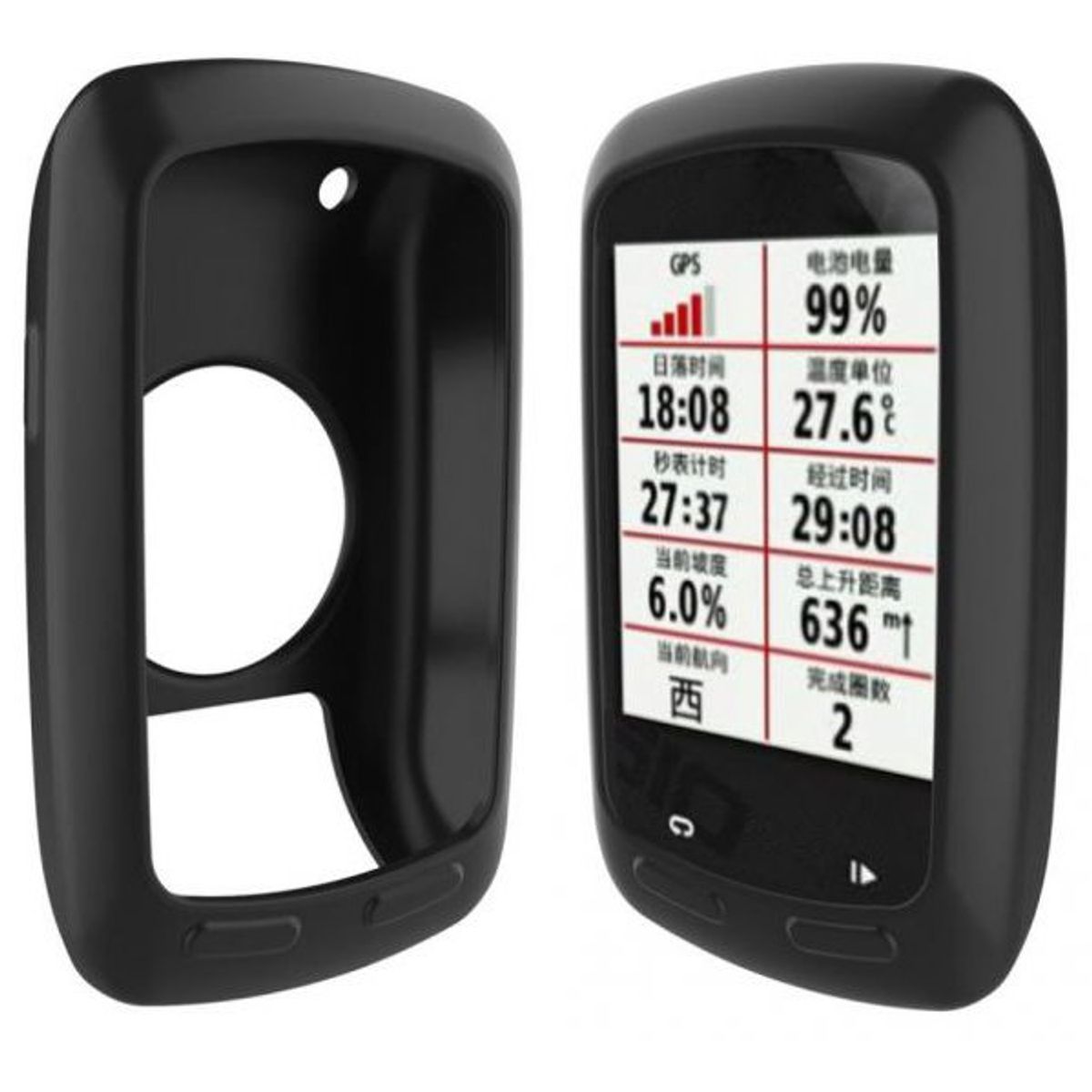 Garmin Edge 800/810 cover i silikone - Sort