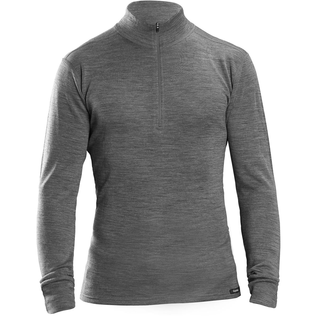 GripGrab Merino Bambus Langærmet Base Layer med 1/2 Lynlås - Grå