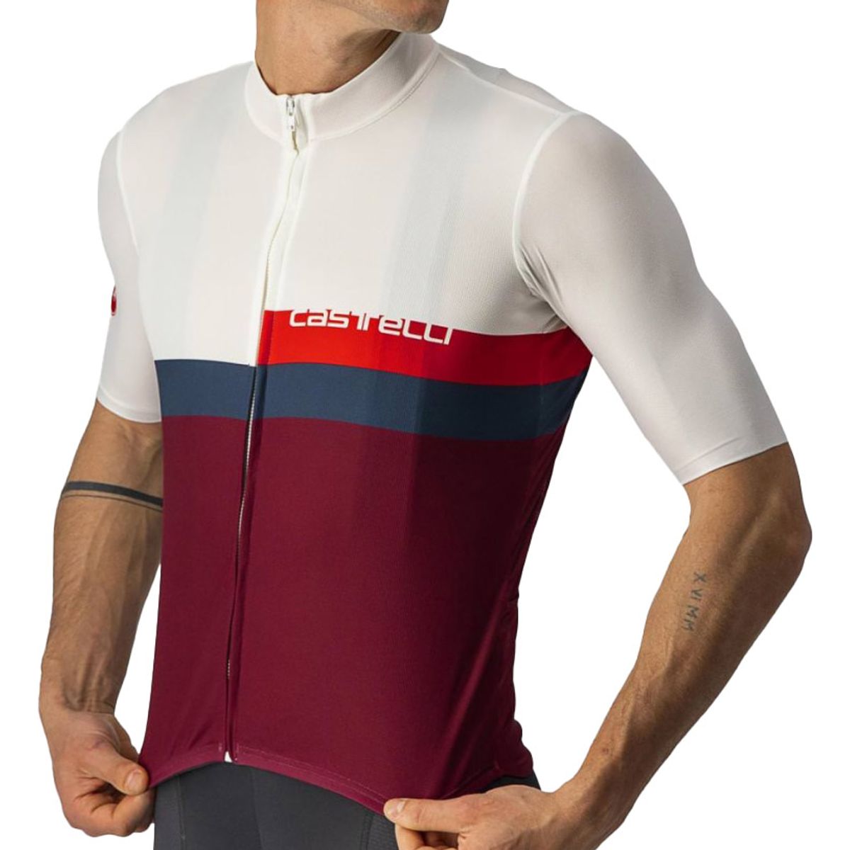 Castelli A BLOCCO JERSEY - Rød/Hvid