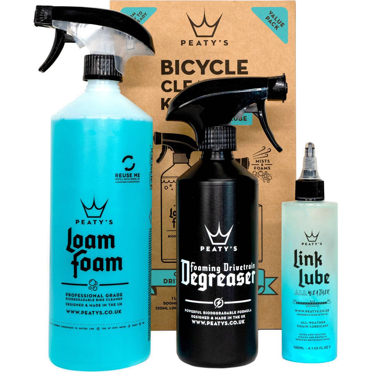 Peaty's Gift Pack - Wash Degrease Lubricate