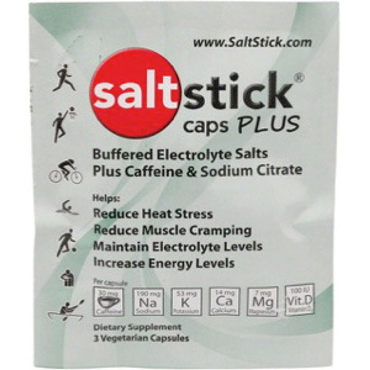 SaltStick Kapsler Elektrolyter PLUS (w. Caffeine) 3 stk.