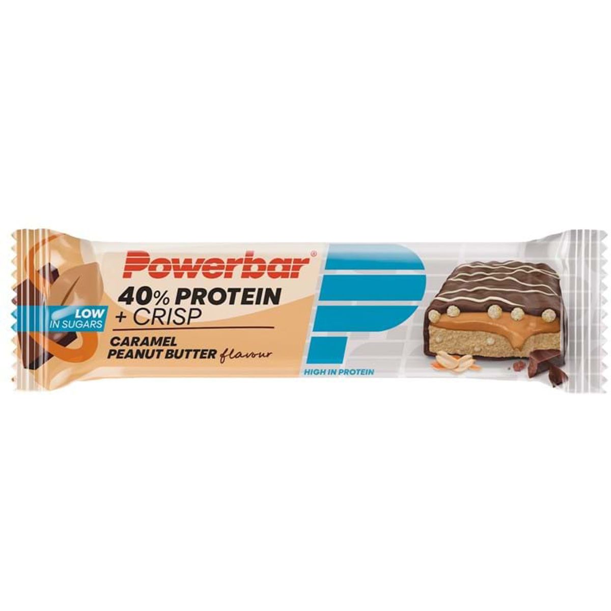 PowerBar 40% Protein+ Crisp Bar Caramel - Peanut Butter - 40g