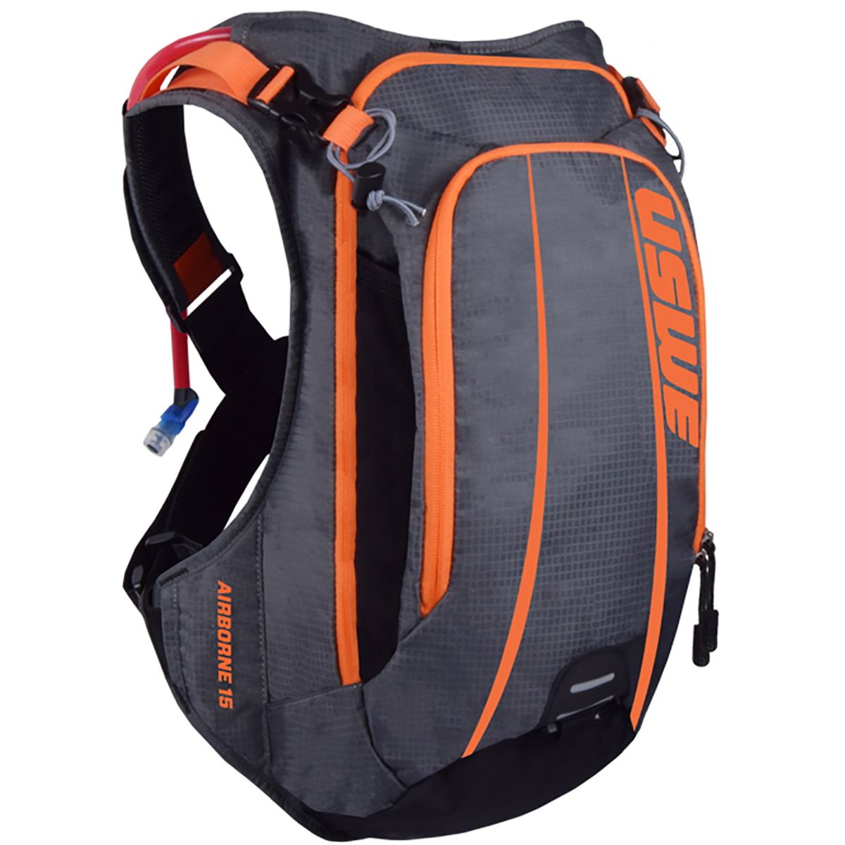 USWE Backpack Airborne 15 Drikkerygsæk - 3000ml - Grå/orange