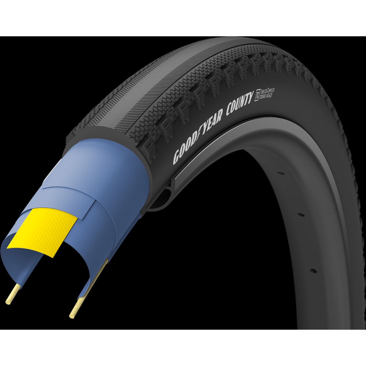 Goodyear COUNTY Tubeless Complete 700x35c/50c - Sort