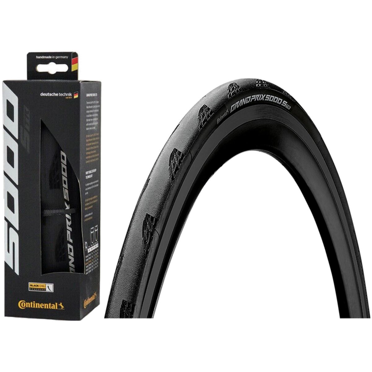 Continental Grand Prix 5000 Tubeless Folding Racerdæk 700x25c/32c - Sort